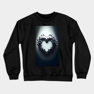 Gothic Valentine's Day Heart-Shaped Wreath Crewneck Sweatshirt